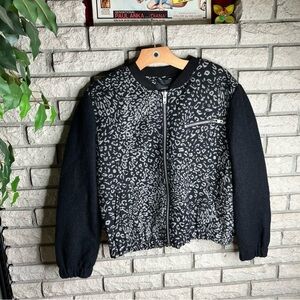 Masion Scotch Wool Coat Leopard Print